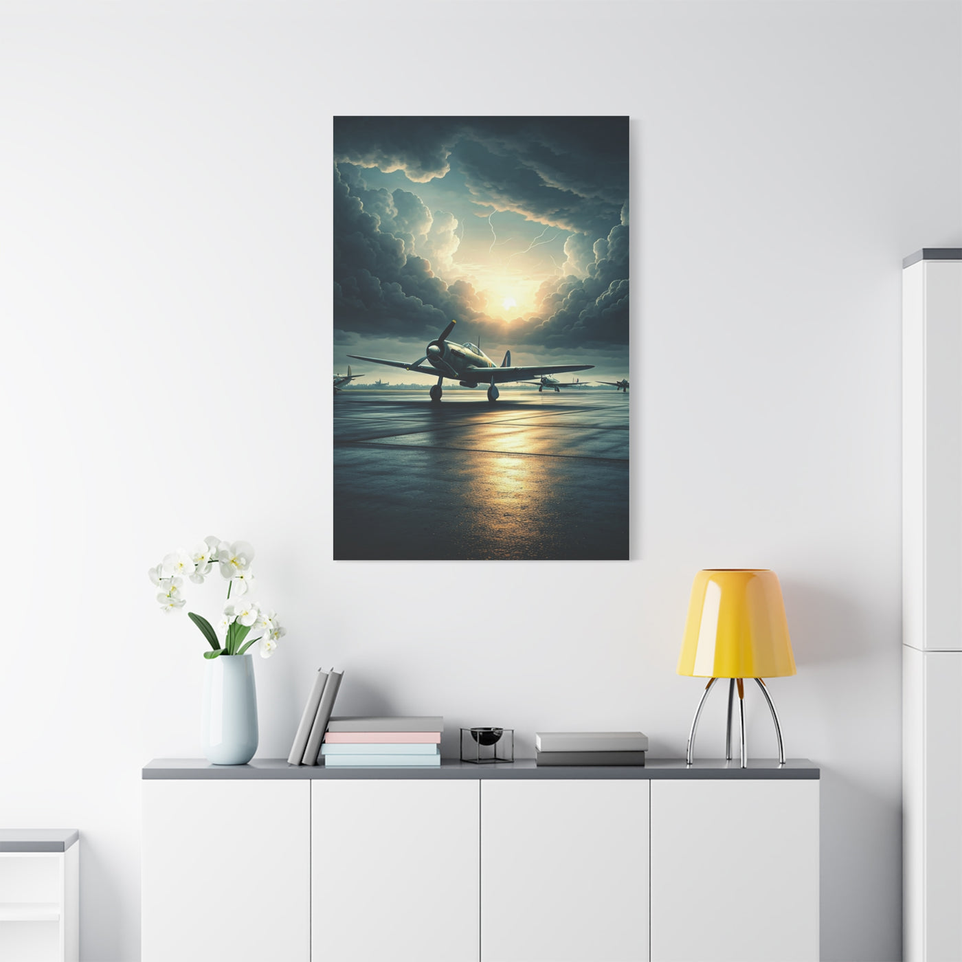Storm Horizon Runway Flight Wall Art & Canvas Prints