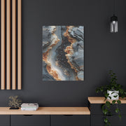 Silver Geode Mineral Abstract Wall Art & Canvas Print