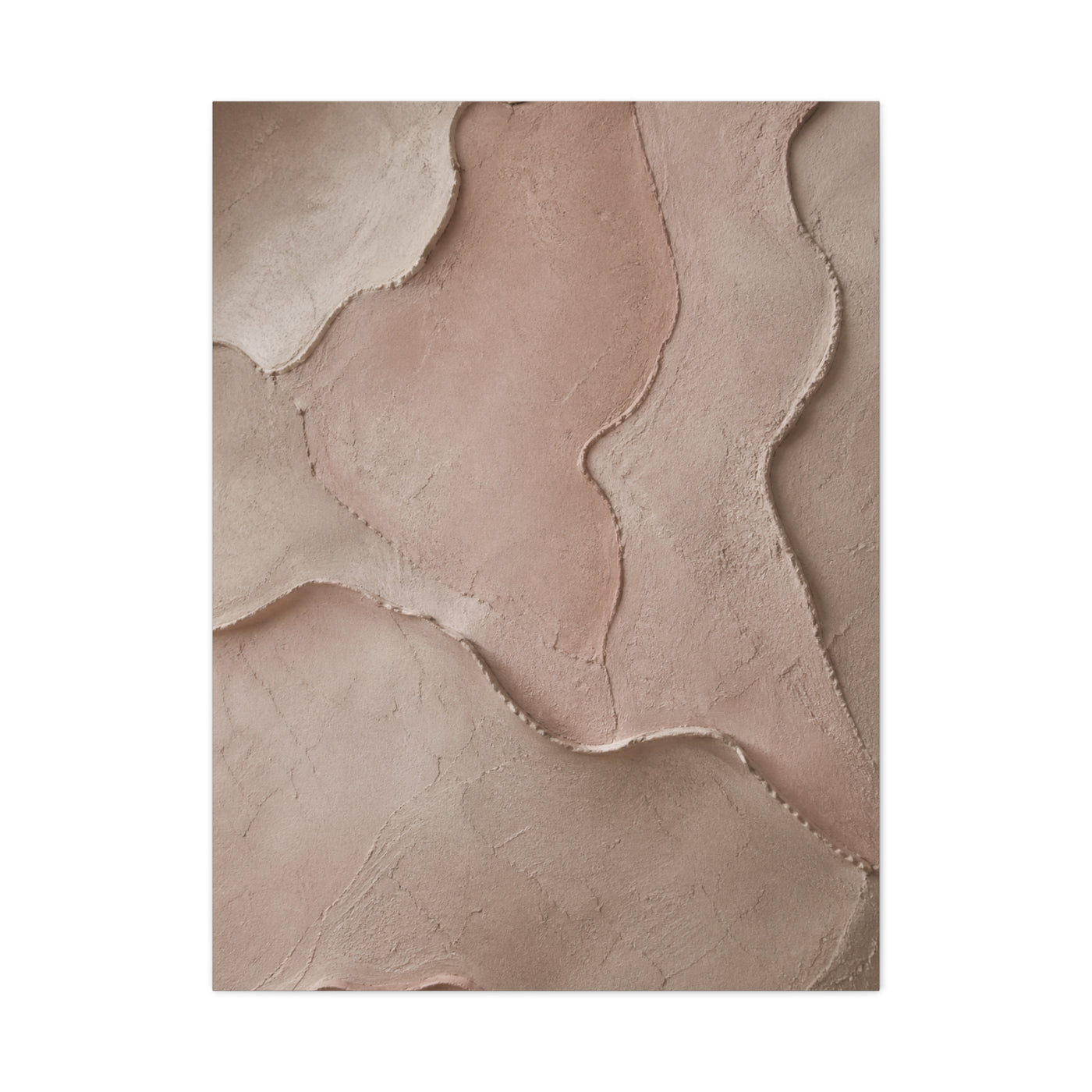 Wabi-Sabi Pink Blush Plaster Texture Wall Art & Canvas Print