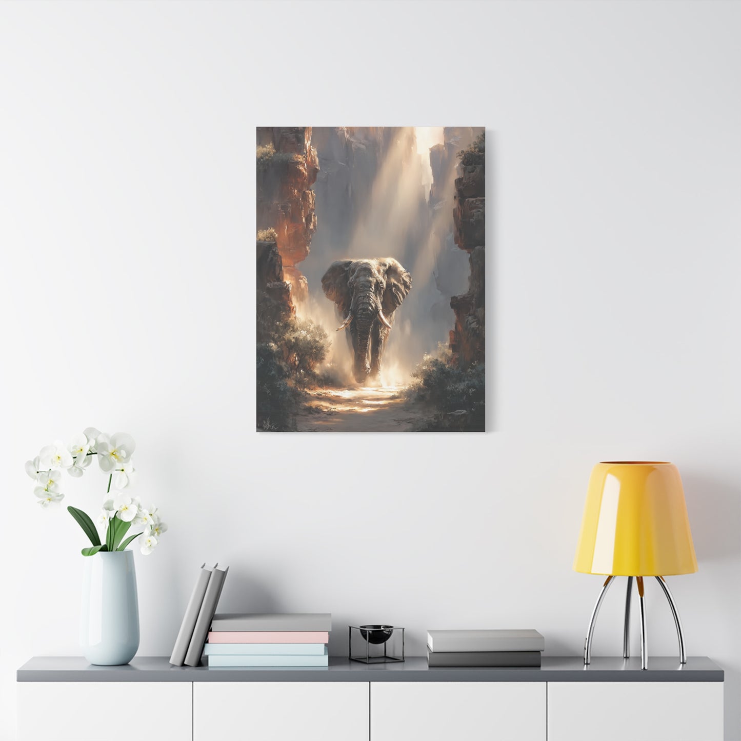 Elephant Canyon Light Passage Wall Art & Canvas Print