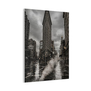 Flatiron Building Rainy Noir Wall Art & Canvas Print