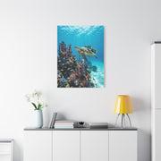 Tropical Ocean Turtle Reef Escape Tropical Wall Art & Canvas Print