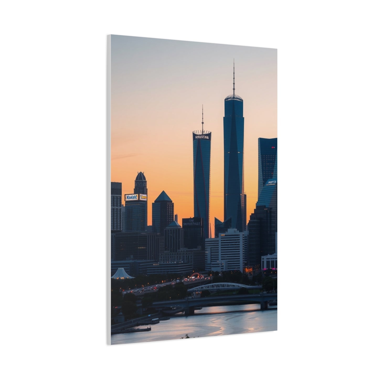 Houston Skylines Art Refined Canvas Wall Art & Canvas Print