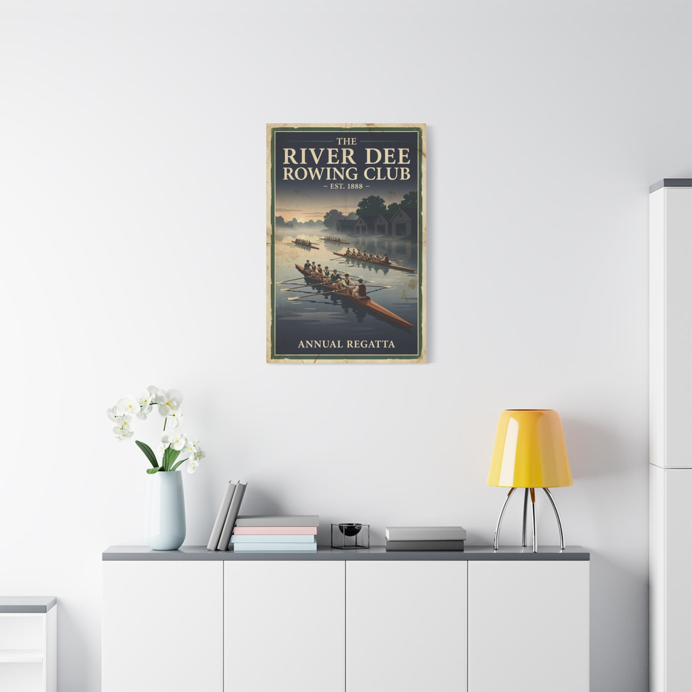Heritage Rowing Regatta Poster Wall Art & Canvas Print