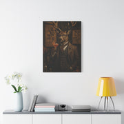 Aristocratic Deer Gentleman Cocktail Portrait Wall Art & Canvas Print