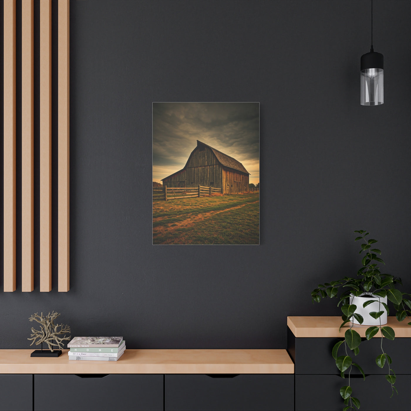 Stormy Horizon Rustic Barn Wall Art & Canvas Prints