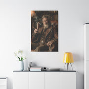 Old Man Cigar Portrait Wall Art & Canvas Print