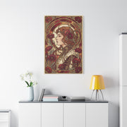 Art Nouveau Red Poppy Muse Portrait Wall Art & Canvas Print