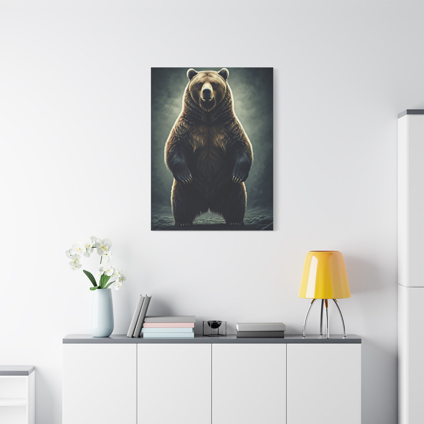 Standing Grizzly Bear Studio Portrait Wall Art & Canvas Prints