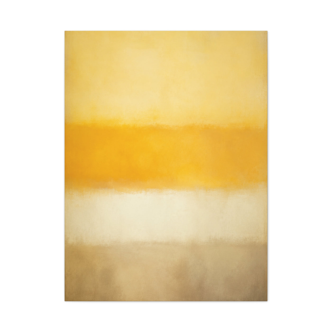 Minimal Color Field Golden Horizon Wall Art & Canvas Print