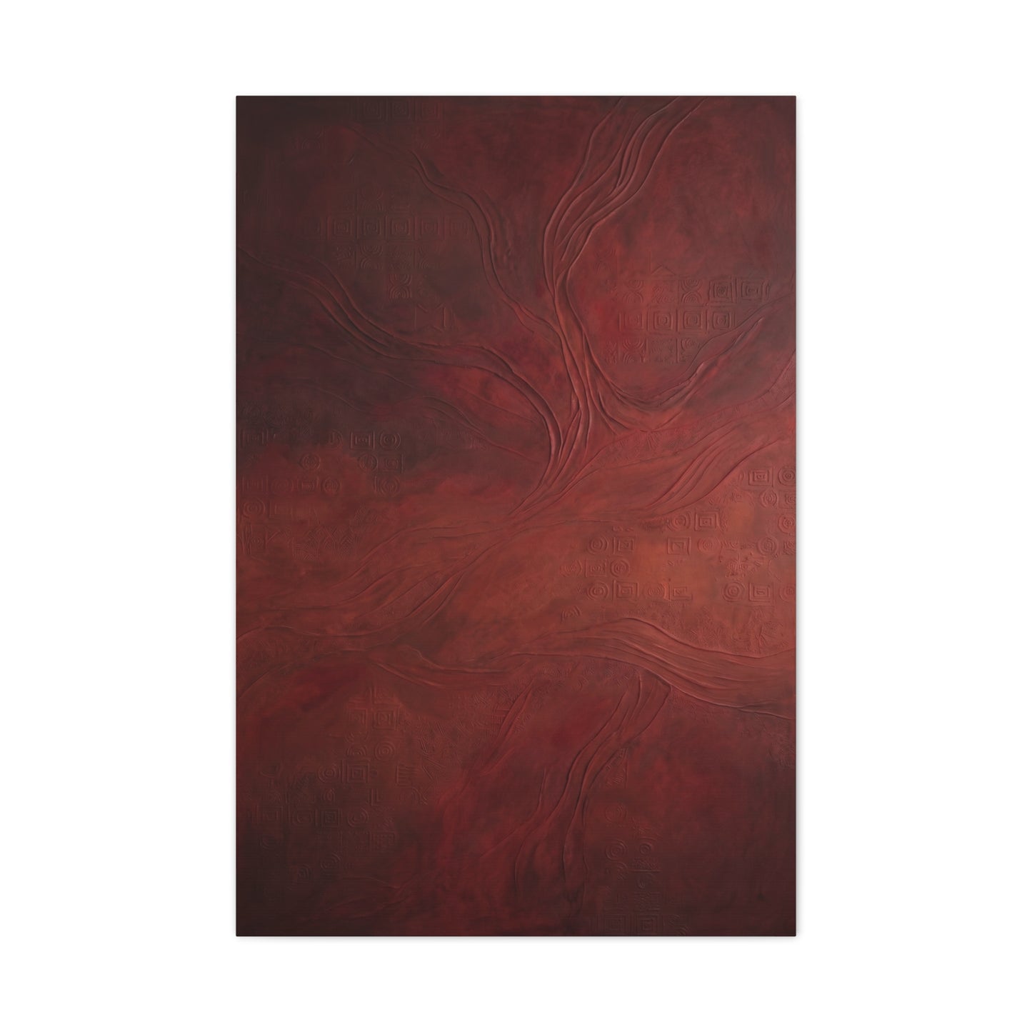 Earthy Red Wabi-Sabi Texture Abstraction Wall Art & Canvas Print