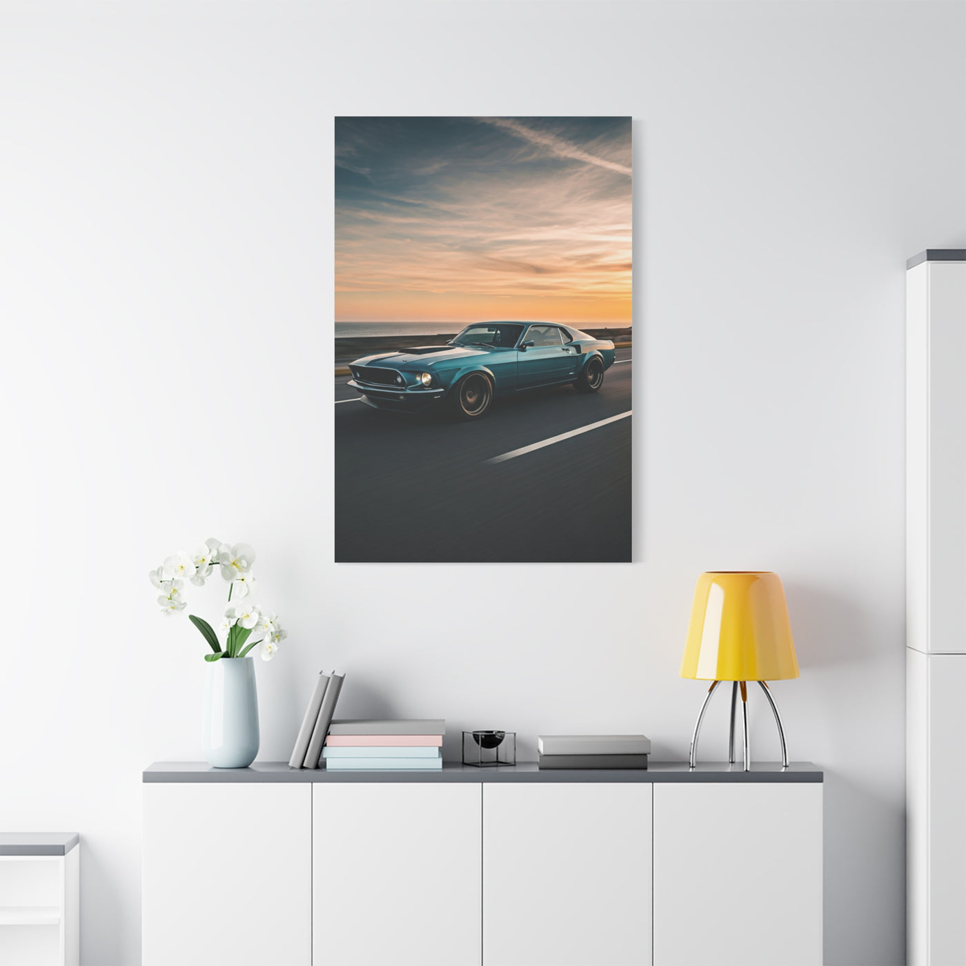 1969 Ford Mustang Fastback Restomod Coastal Run Wall Art & Canvas Prints