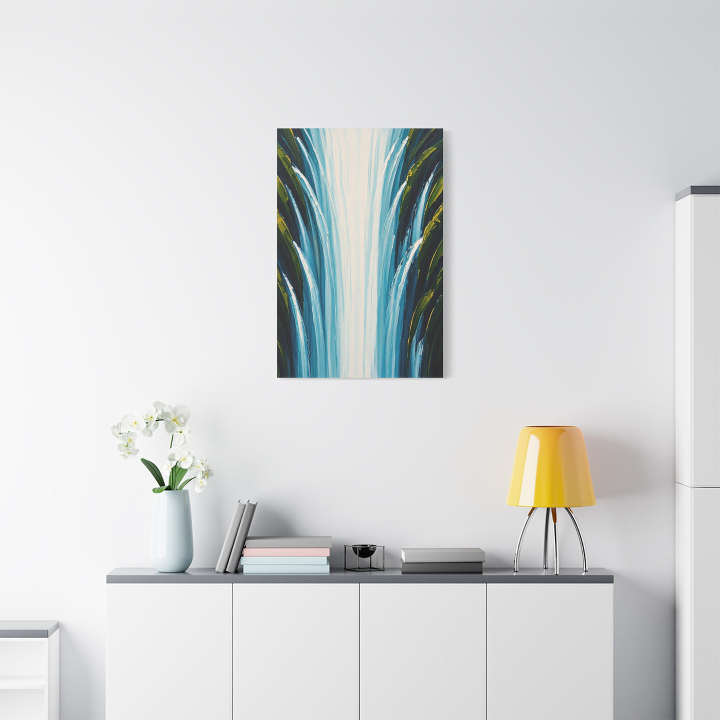 Vertical Cascade Flow Abstract Wall Art & Canvas Prints