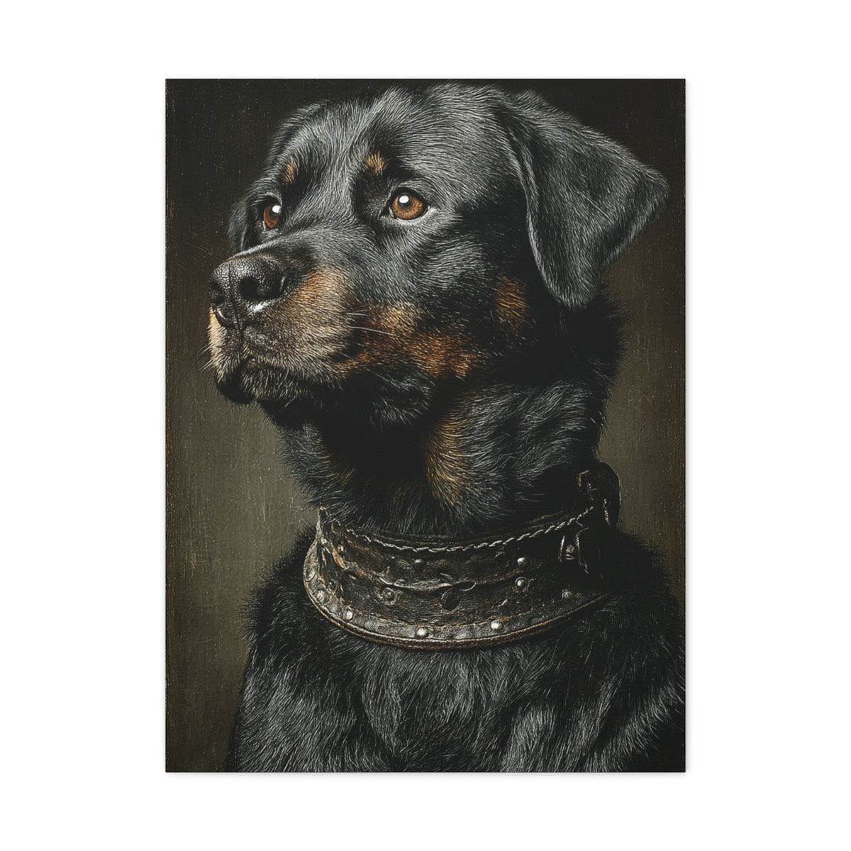 Rottweiler Classic Portrait Wall Art & Canvas Print