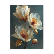 Gold-Edged Floral Elegance Wall Art & Canvas Print