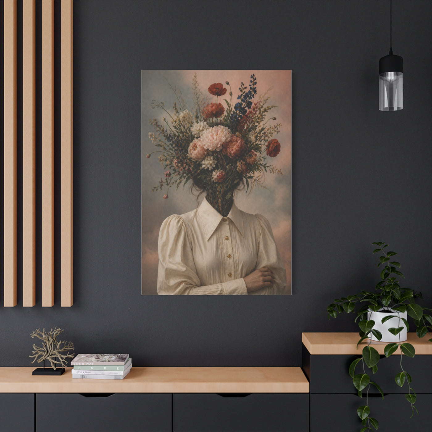 Surreal Floral Identity Portrait Wall Art & Canvas Print