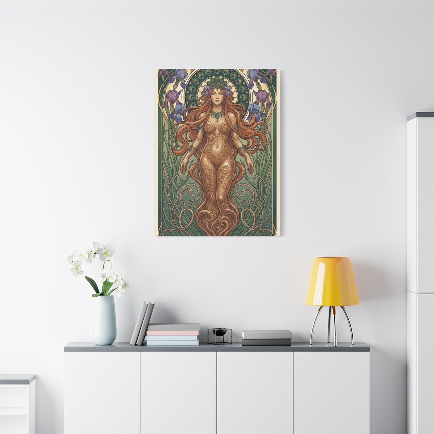 Art Nouveau Goddess Figure Wall Art & Canvas Print