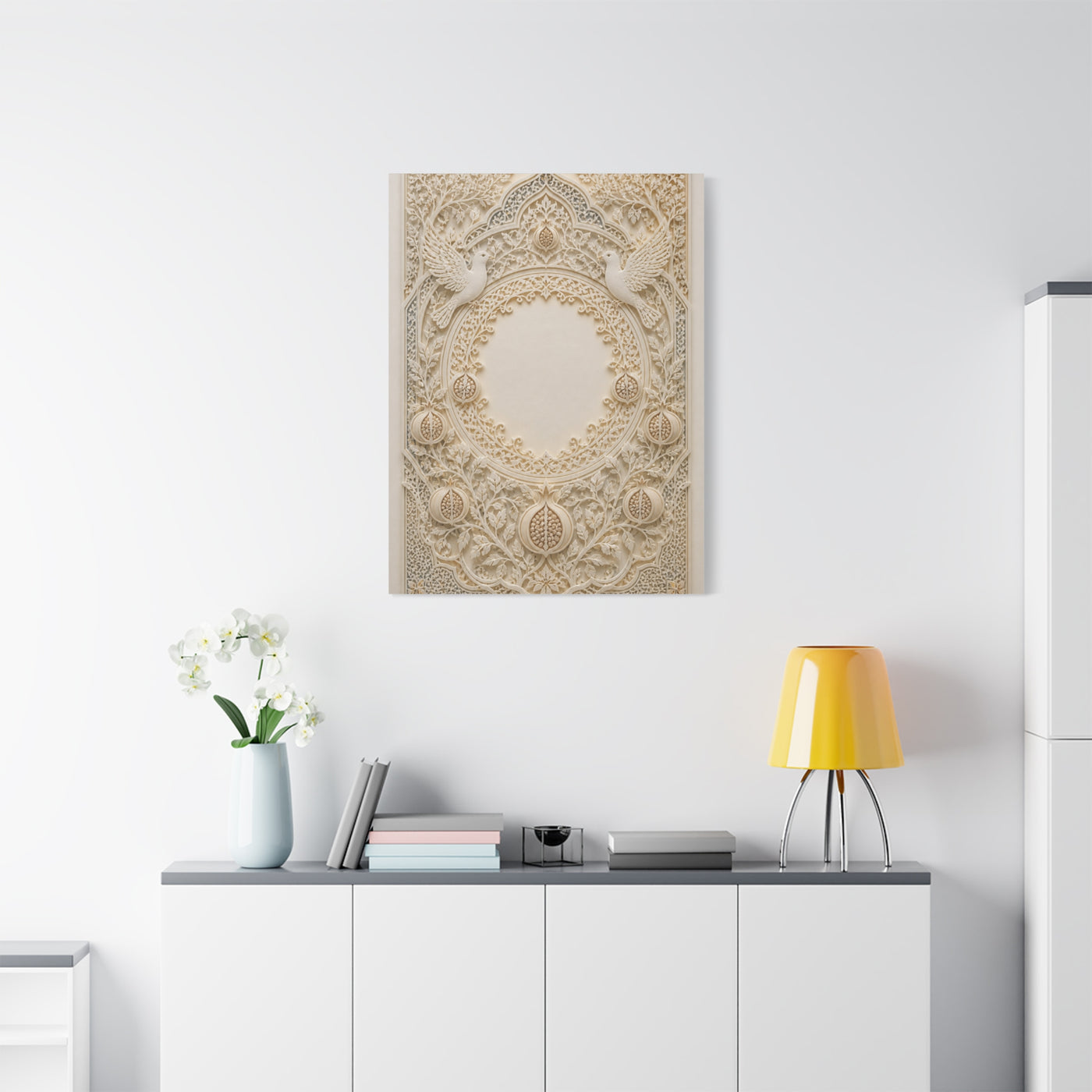Ketubah-Inspired Papercut Relief Wall Art & Canvas Print