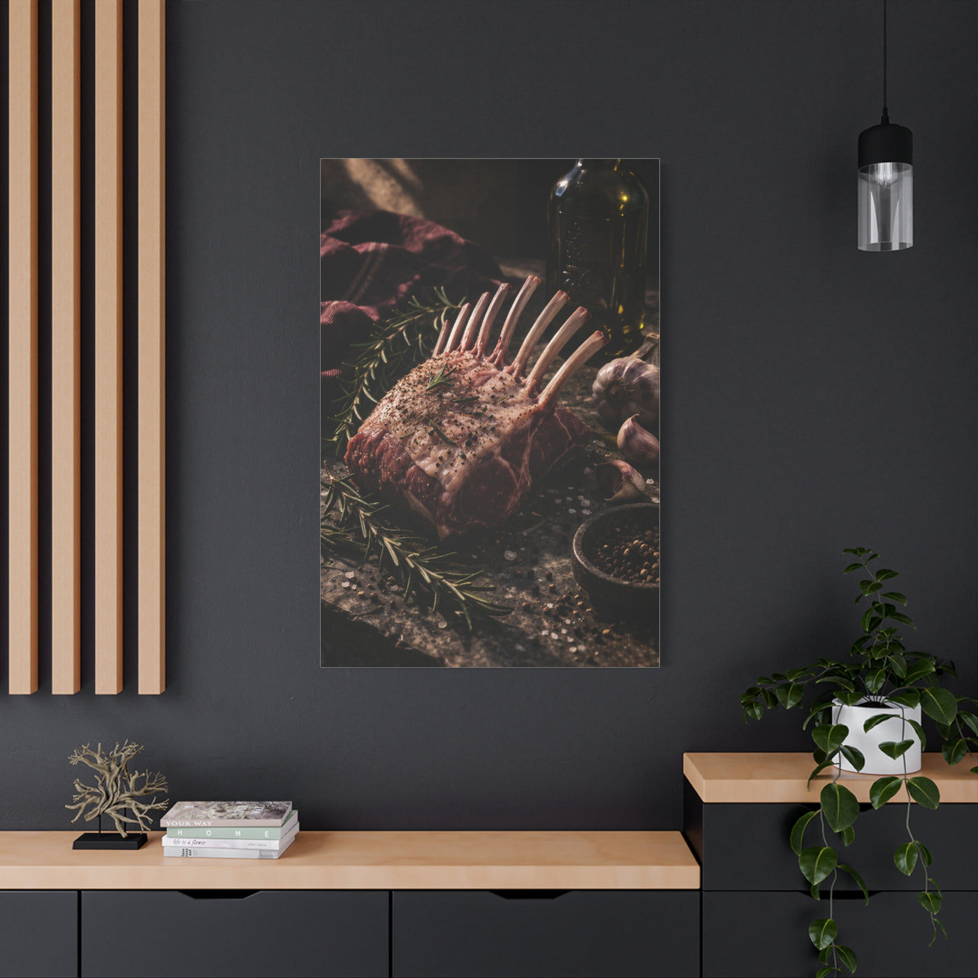 Frenched Rack of Lamb Rustic Prep Wall Art & Canvas Print
