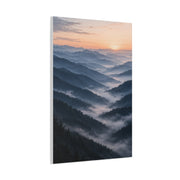 Endless Layered Mountain Ridges Dawn Wall Art & Canvas Print