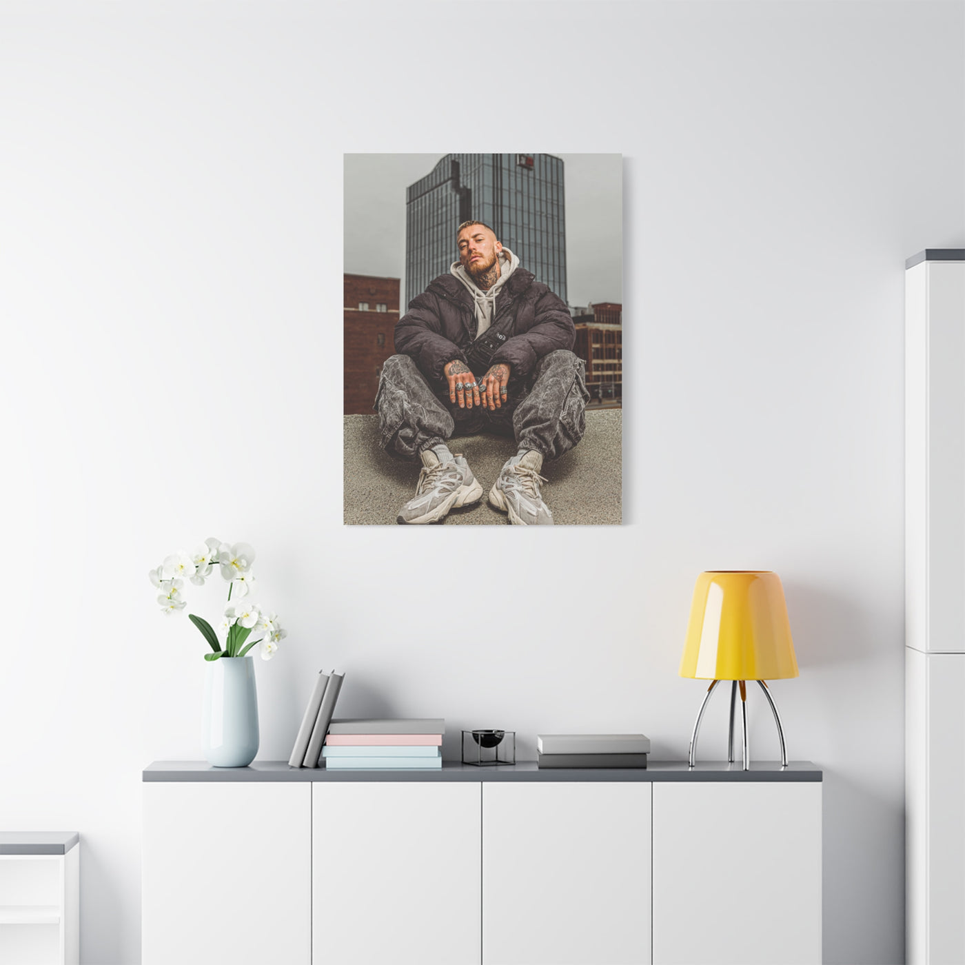 Urban Streetwear Rooftop Portrait Wall Art & Canvas Print