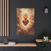 Sacred Heart Floral Devotional Wall Art & Canvas Print