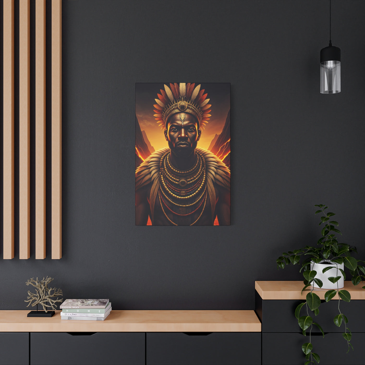 Sunfire Tribal King Portrait Wall Art & Canvas Prints