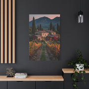 Tuscan Vineyard Autumn Villa Wall Art & Canvas Print