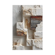 Minimal Plaster Block Assemblage Wall Art & Canvas Print