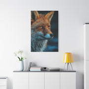 Rain-Soaked Fox Twilight Portrait Wall Art & Canvas Print