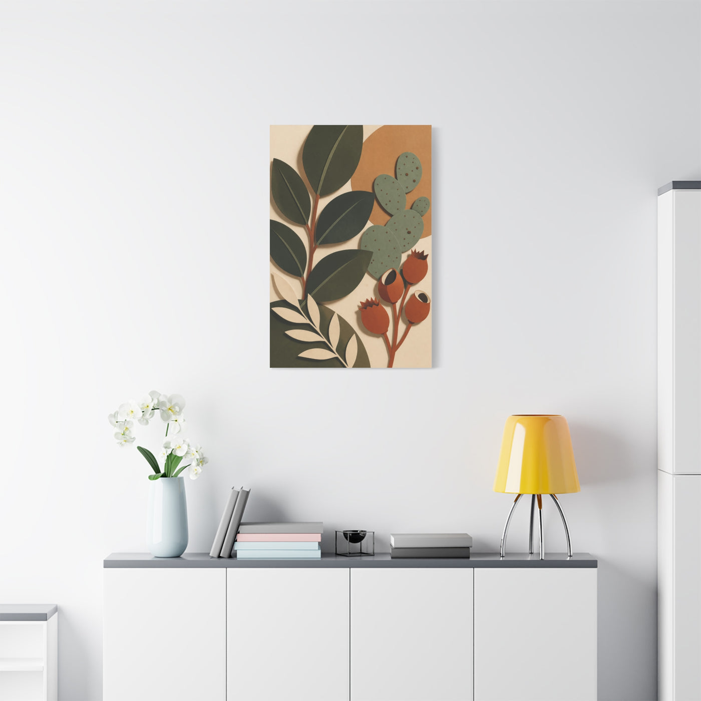 Cut Paper Botanical Modernist Wall Art & Canvas Print