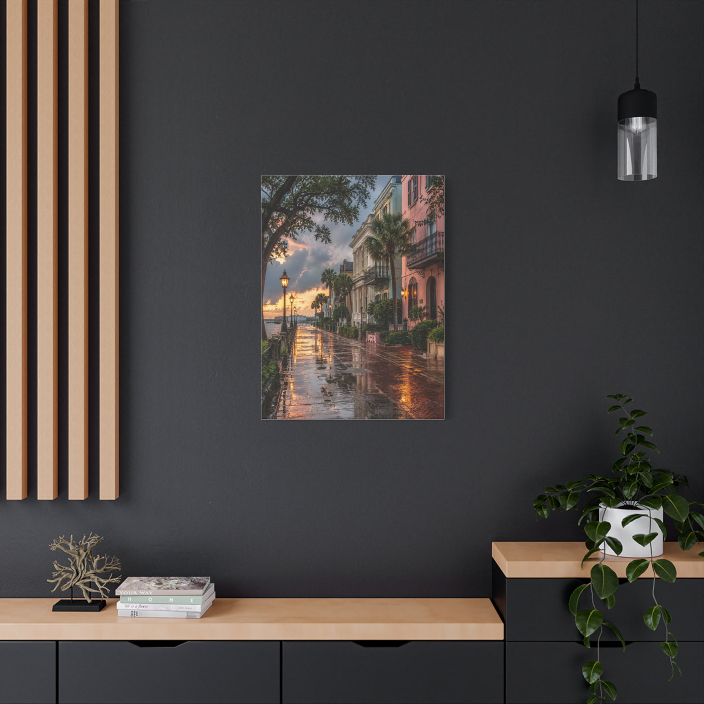 Charleston Battery District After Rain Wall Art & Canvas Print