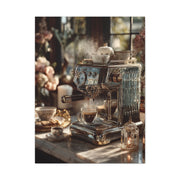 Luxury Espresso Machine Café Scene Wall Art & Canvas Print