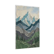 Hand-Torn Paper Collage Mountain Range Wall Art & Canvas Print