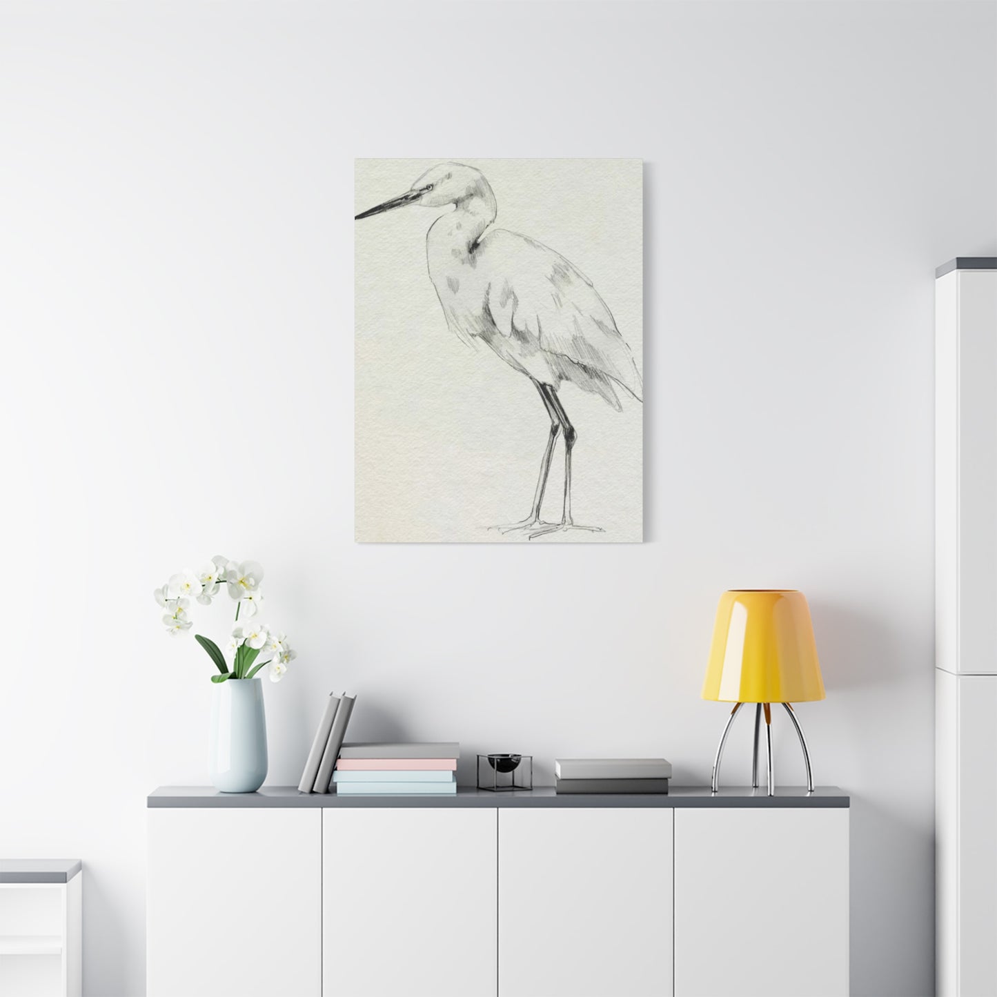 Herons Drawing Wall Art & Canvas Prints