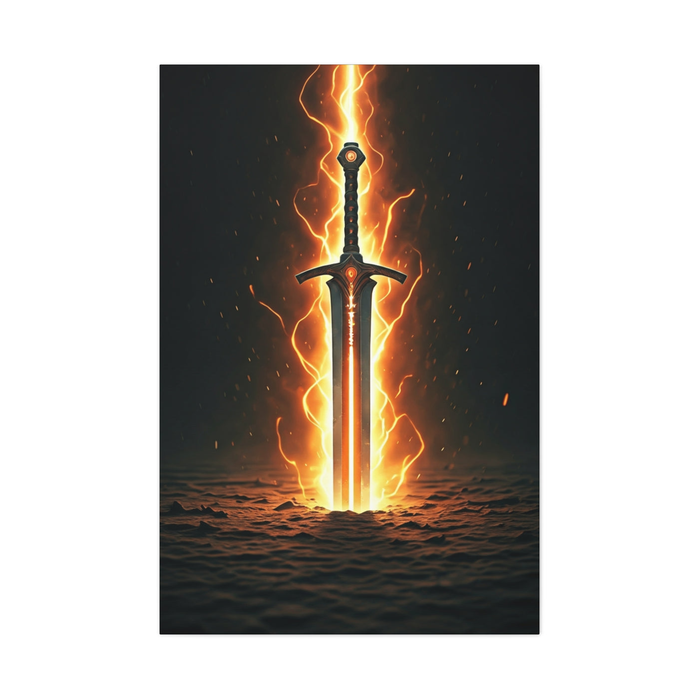 Blade of Eternal Flame Wall Art & Canvas Print