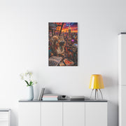 Surreal NYC Squirrel Rooftop Scene Wall Art & Canvas Print