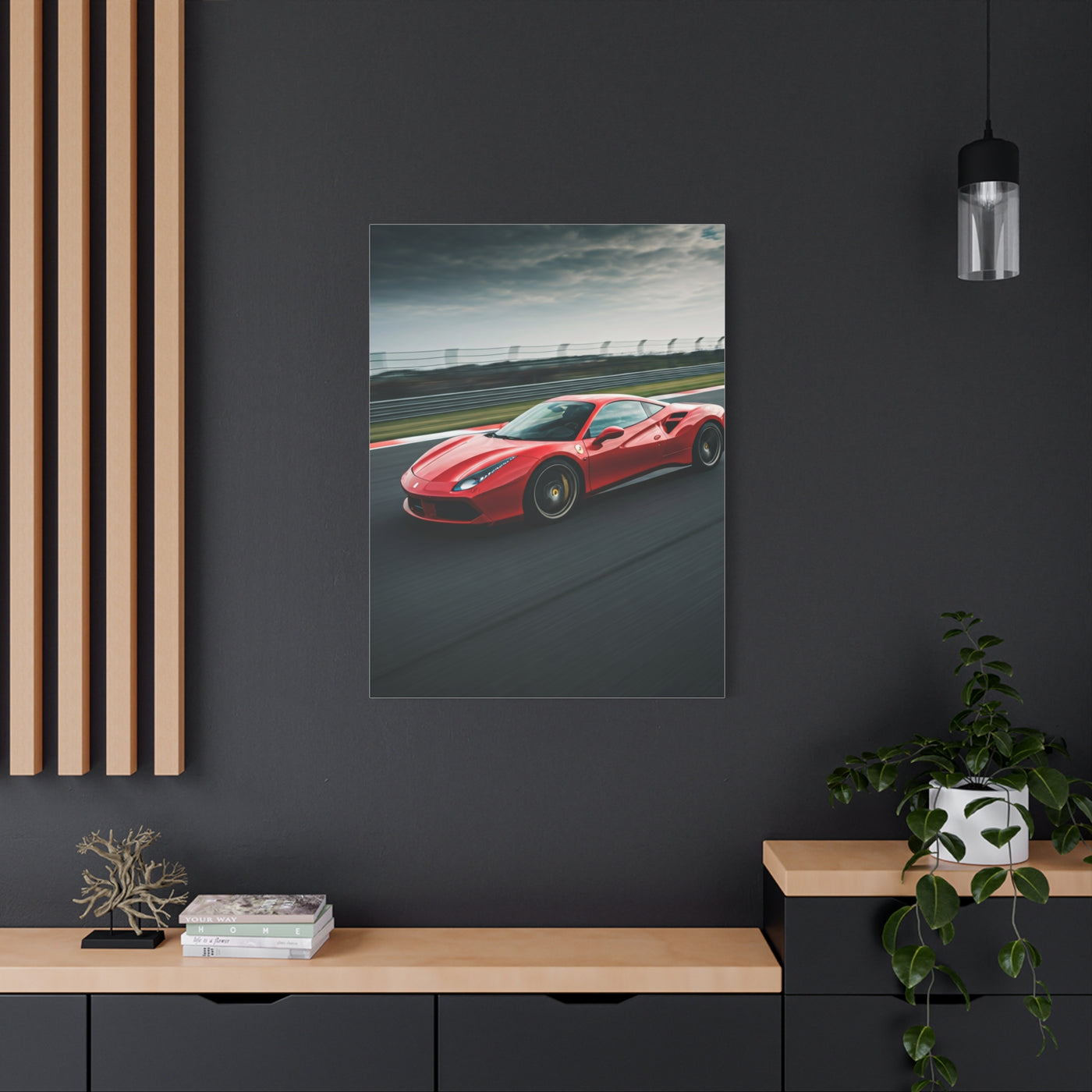 Ferrari 488 GTB Racing Line Precision Wall Art & Canvas Prints