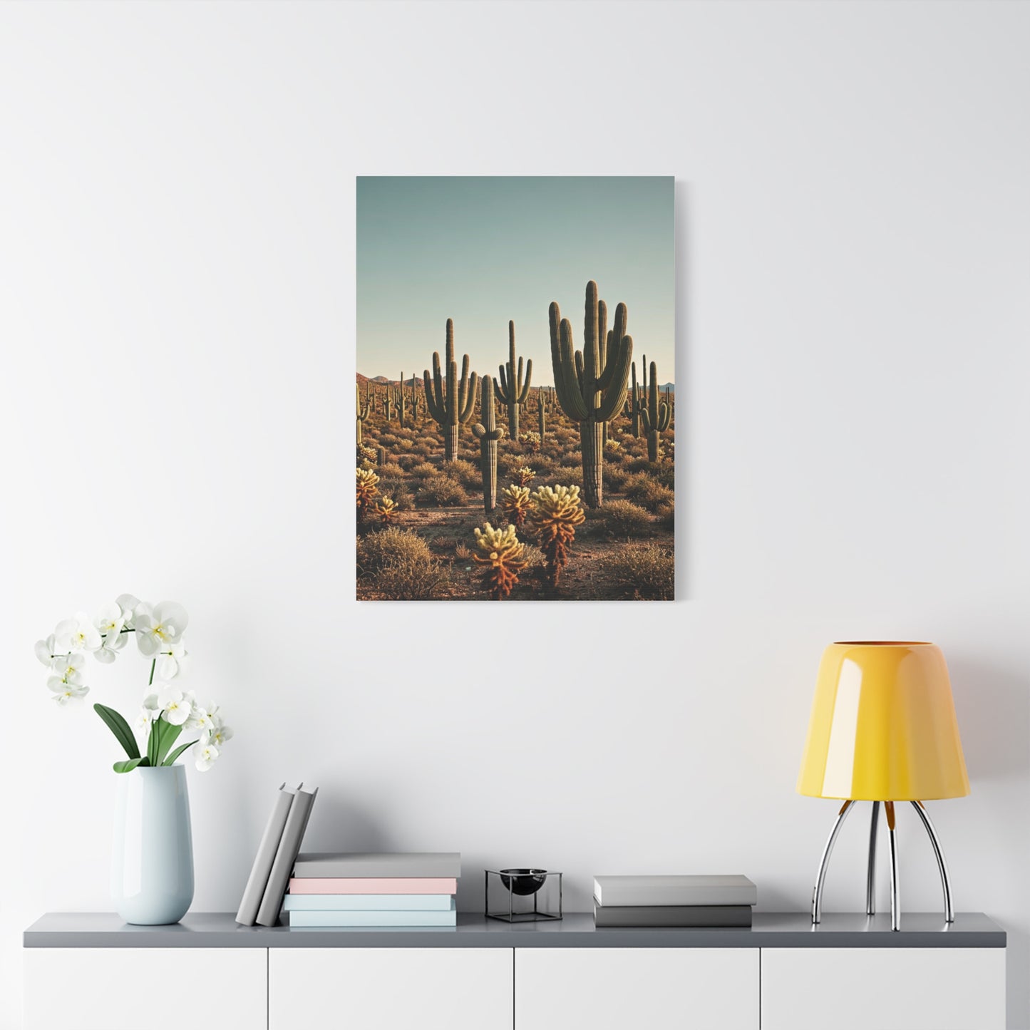 Saguaro Valley Desert Landscape Wall Art & Canvas Prints