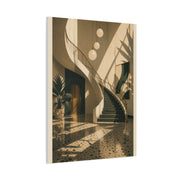 Sculptural Staircase Modernist Interior Wall Art & Canvas Print