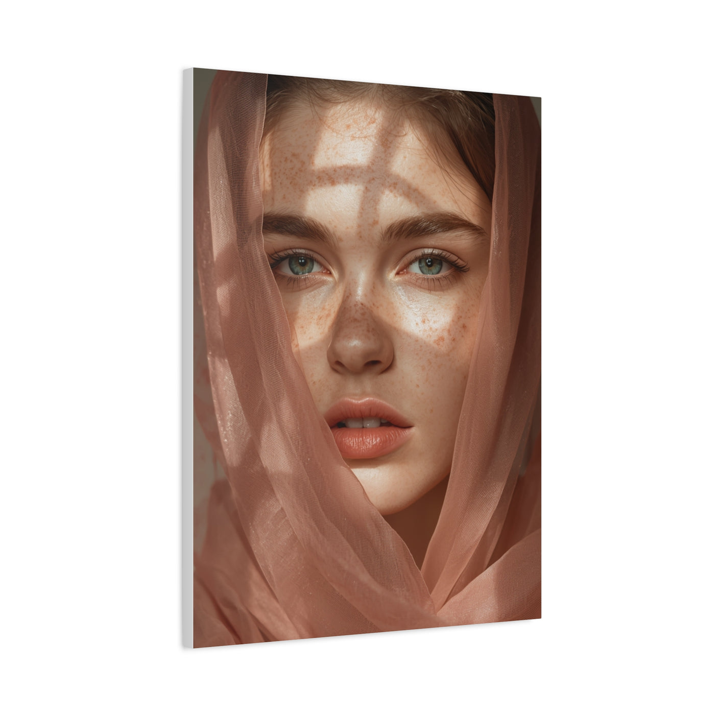 Freckled Muse Rose-Gold Veil Portrait Wall Art & Canvas Print