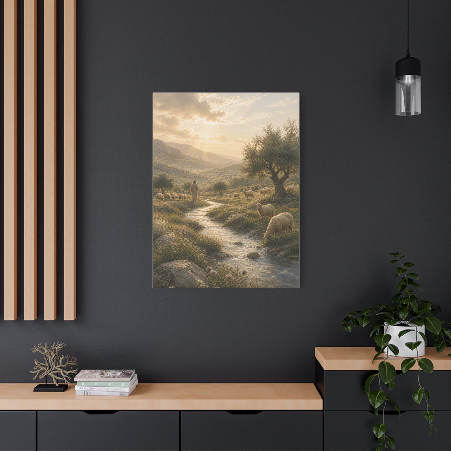 Psalm 23 Shepherd Valley Wall Art & Canvas Print