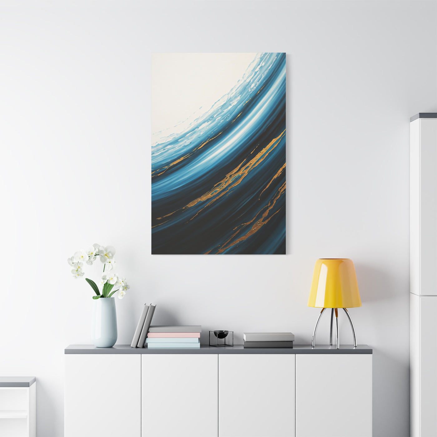 Azure Current Gold Accent Wall Art & Canvas Prints