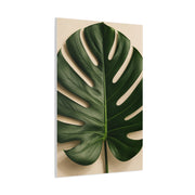 Minimal Monstera Leaf Botanical Tropical Wall Art & Canvas Print