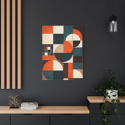 Modern Orange and Teal Geometric Balance Wall Art & Canvas Print