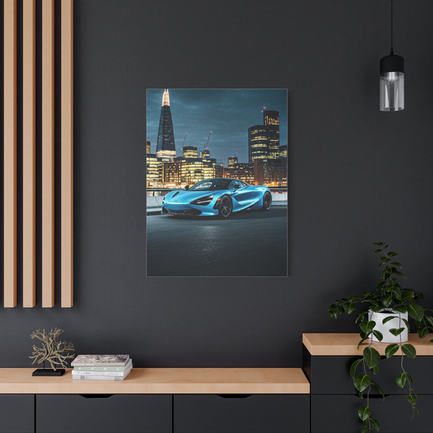 McLaren 720S London Skyline Dusk Wall Art & Canvas Prints