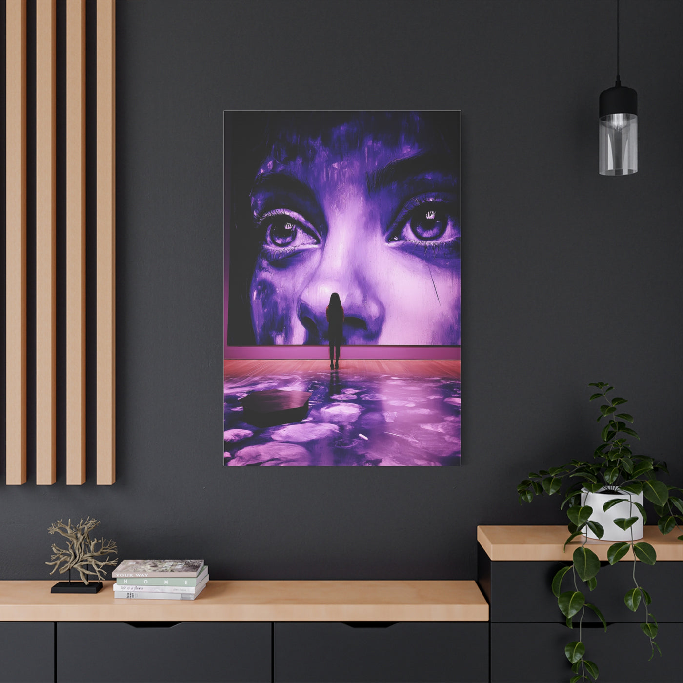 Monumental Purple Gallery Portrait Contemporary Wall Art & Canvas Print