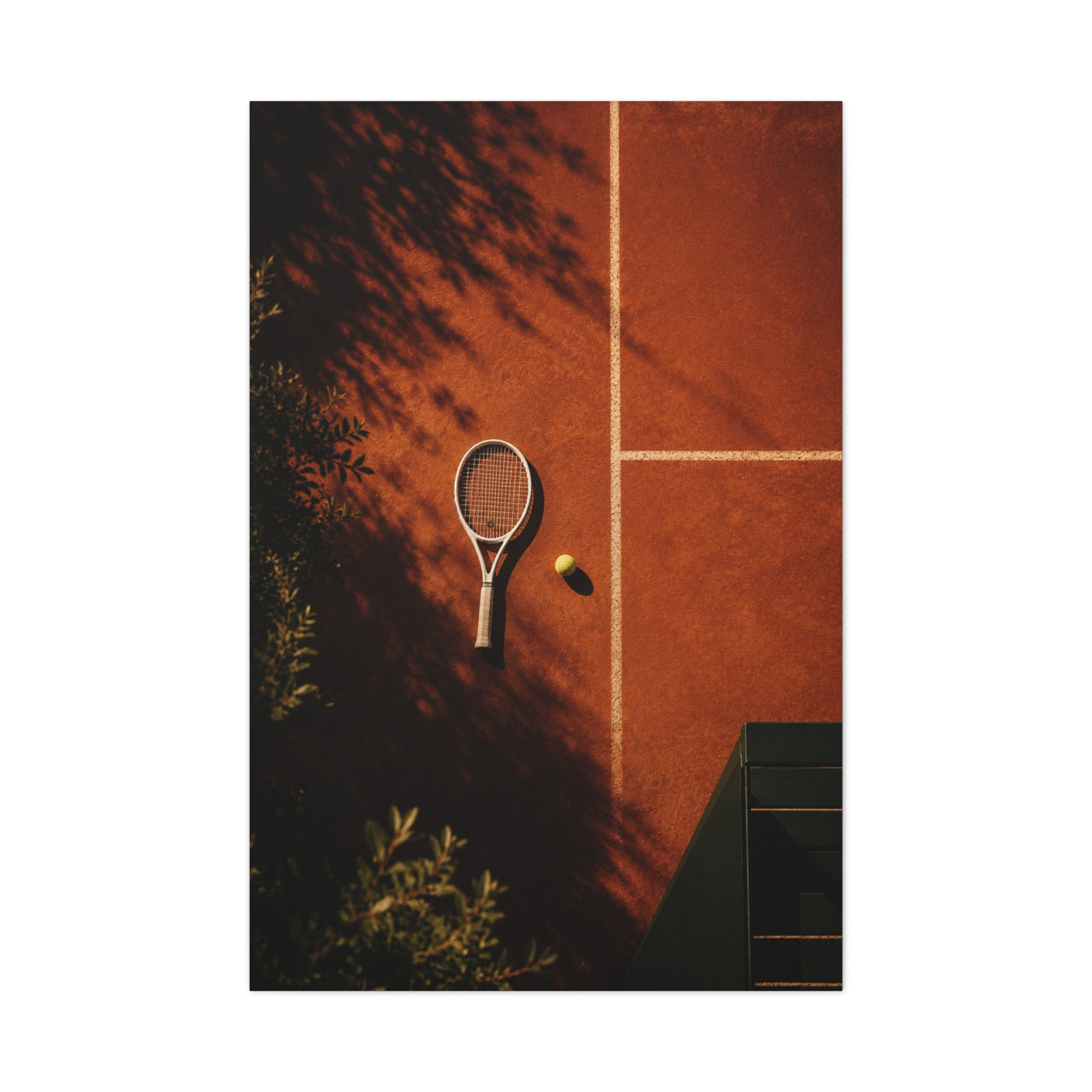 Clay Court Minimal Tennis Sports Wall Art & Canvas Print