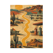Retro Desert Highway Americana Collage Wall Art & Canvas Print
