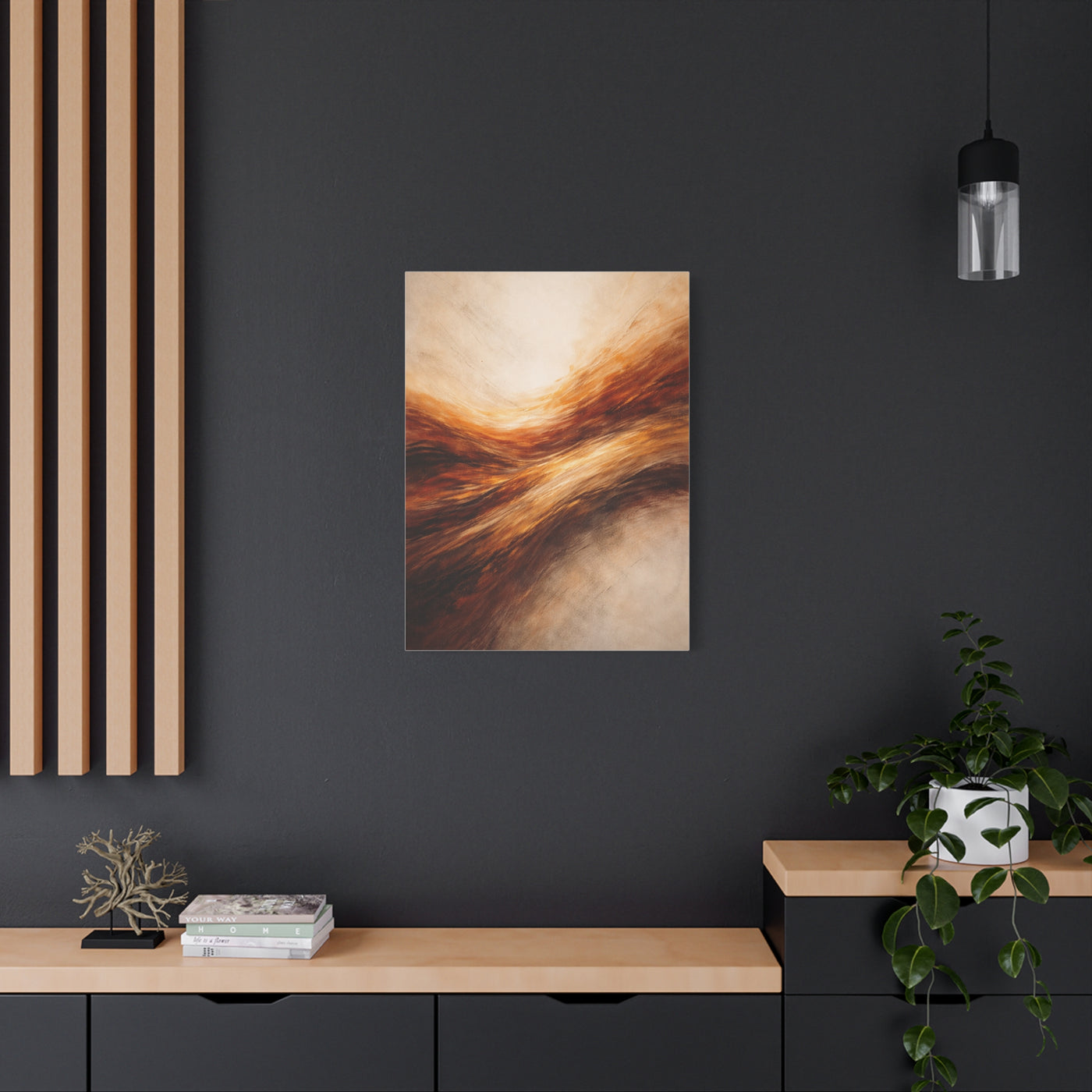 Golden Motion Energy Abstract Wall Art & Canvas Print